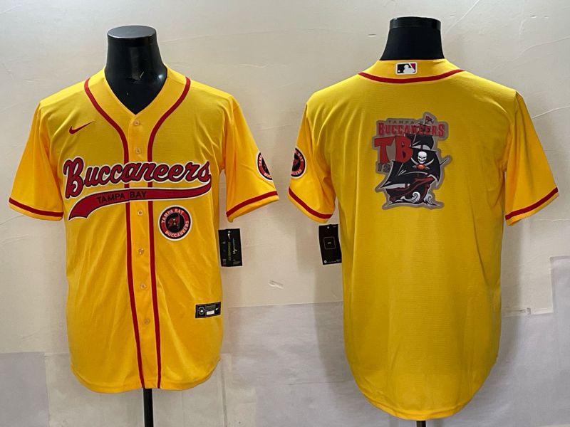 Men 2025 Tampa Bay Buccaneers Blank Yellow Joint Name Nike Limited NFL Jersey style 06->tampa bay buccaneers->NFL Jersey
